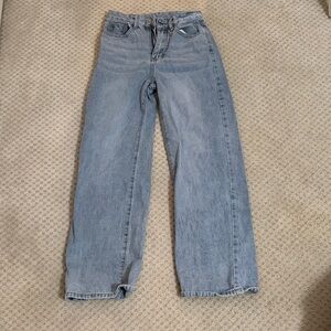 SHEIN Light Wash High-Rise Straight Jeans